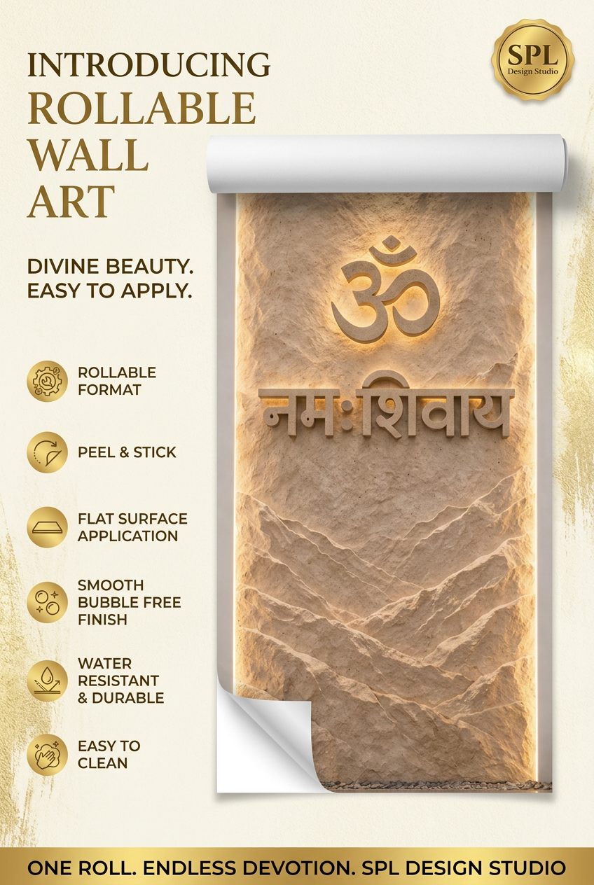 SPL Om Namah Shivay Rollable Wallpaper — SPL Premium Wallpaper