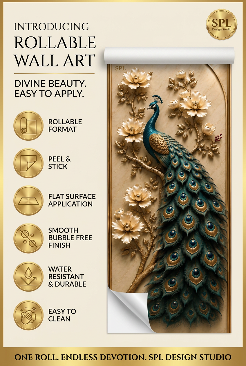 SPL Peacock Design Rollable Wallpaper — SPL Premium Wallpaper