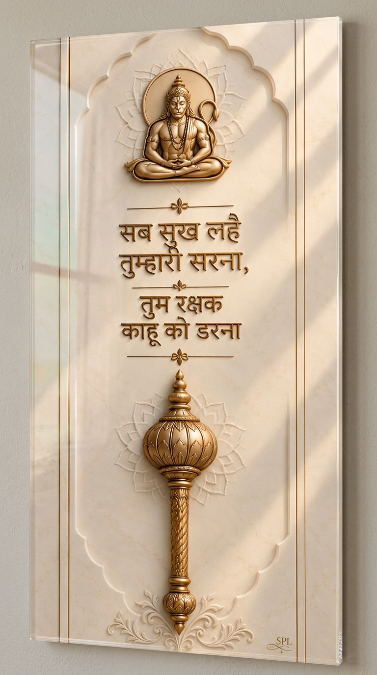 SPL 3D Hanuman Ji Sab Sukh Lahe Wall Art — SPL 3D AC Sheets