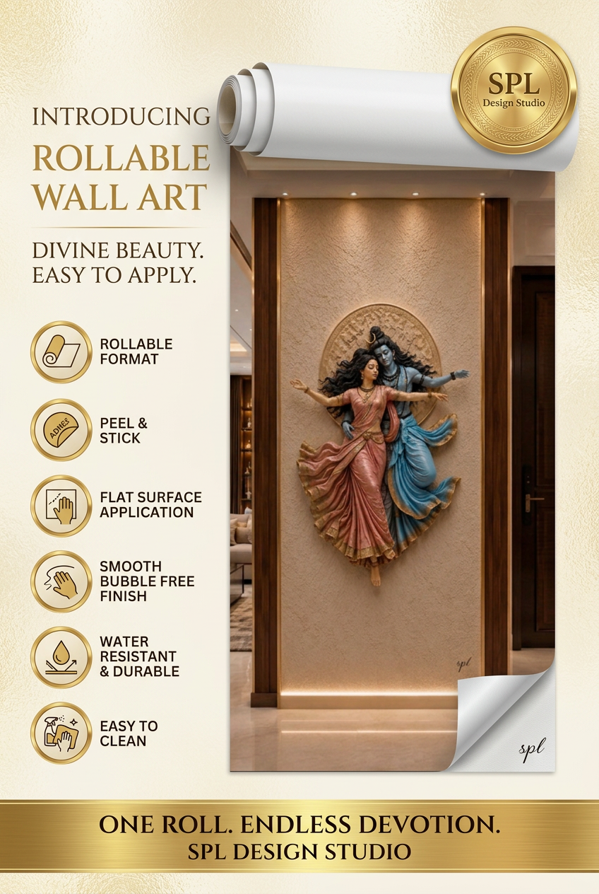 SPL Shiv Parvati Rollable Wallpaper — SPL Premium Wallpaper