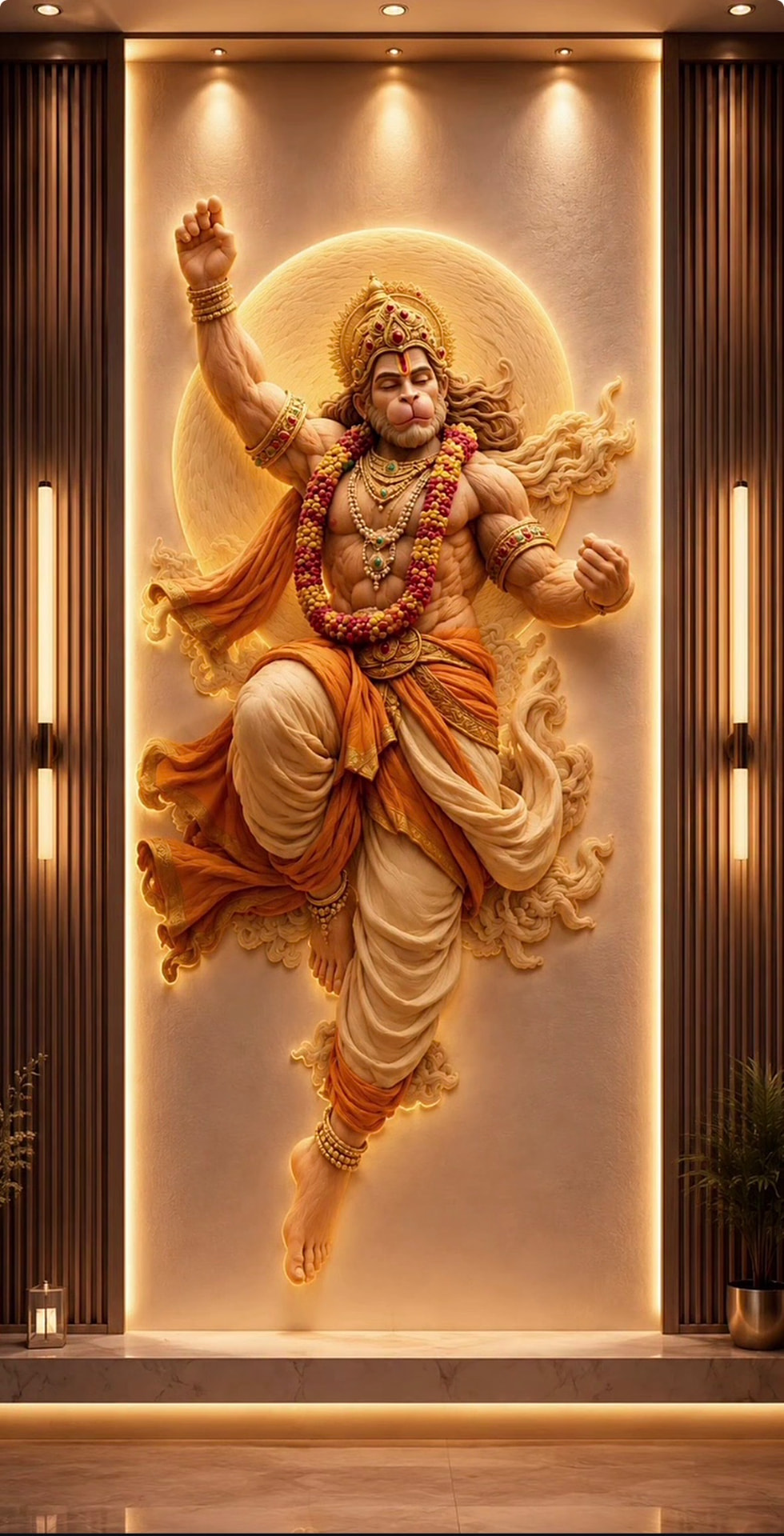 SPL Hanuman Ji Vijay Leap Rollable Wallpaper — SPL Premium Wallpaper