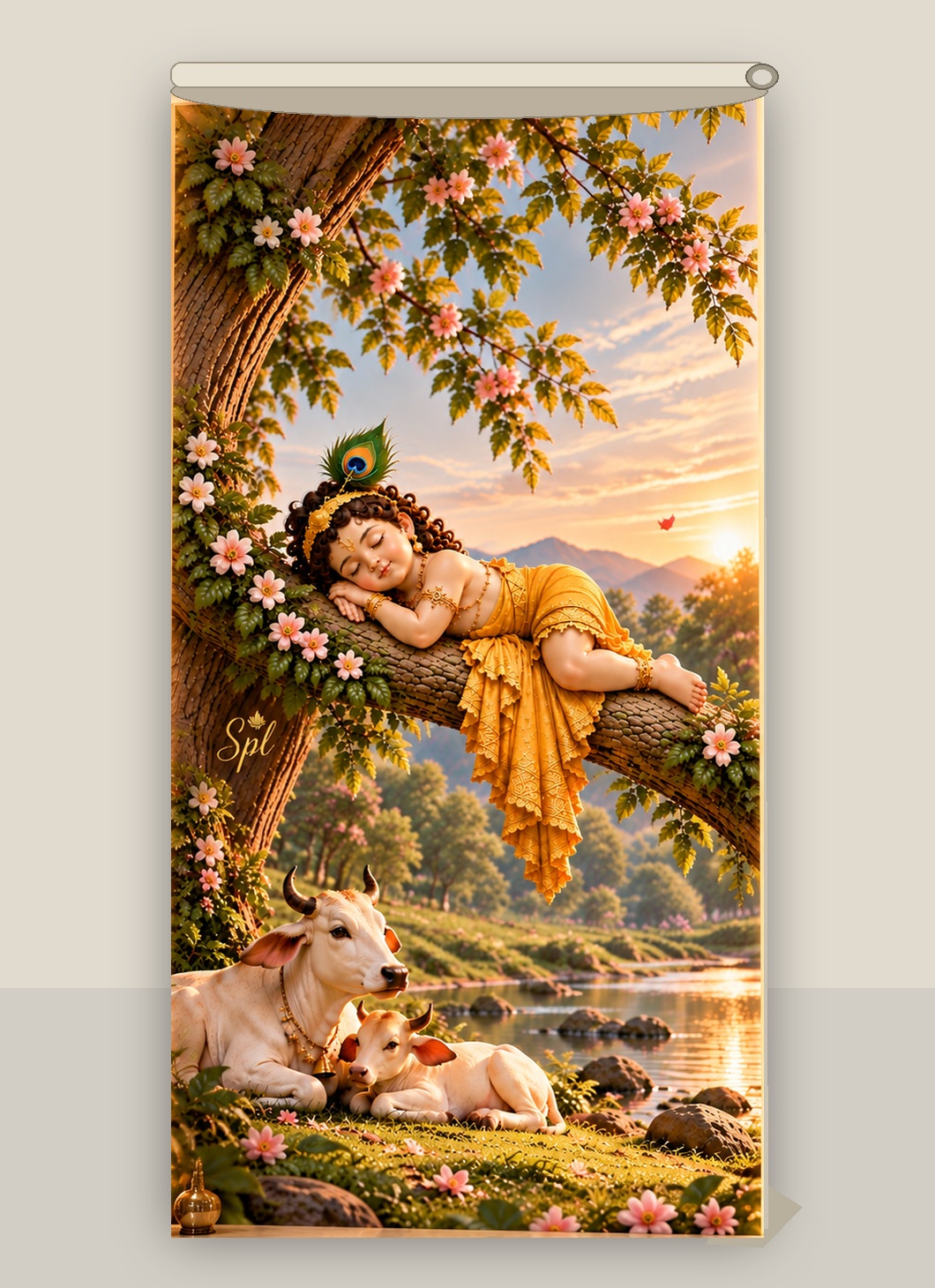 SPL Bala Krishna Garden Rest Rollable Wallpaper