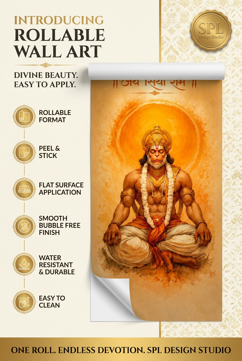 SPL Hanuman Ji — Meditation Rollable Wallpaper — SPL Premium Wallpaper