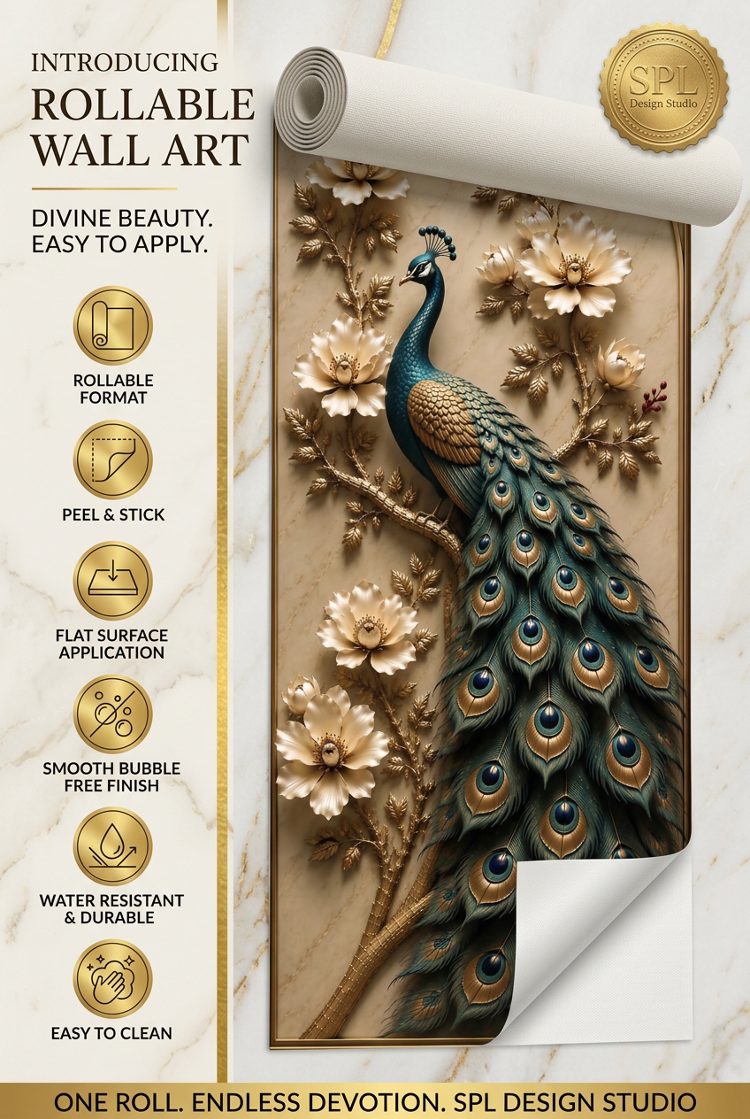 SPL Peacock Rollable Wallpaper — SPL Premium Wallpaper