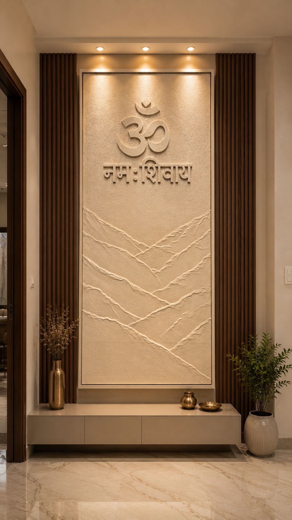 SPL 3D Om Namah Shivay Carved Panel — SPL 3D HDHMR Carved Panels