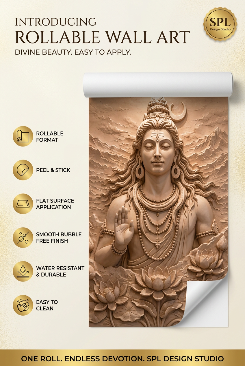 SPL Shiva Himalayan Meditation Rollable Wallpaper — SPL Premium Wallpaper