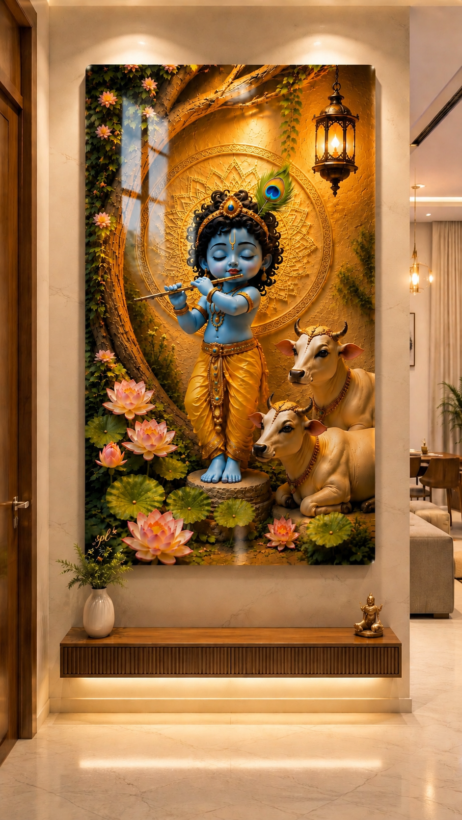 SPL 3D Little Krishna with Cow — SPL 3D AC Sheets