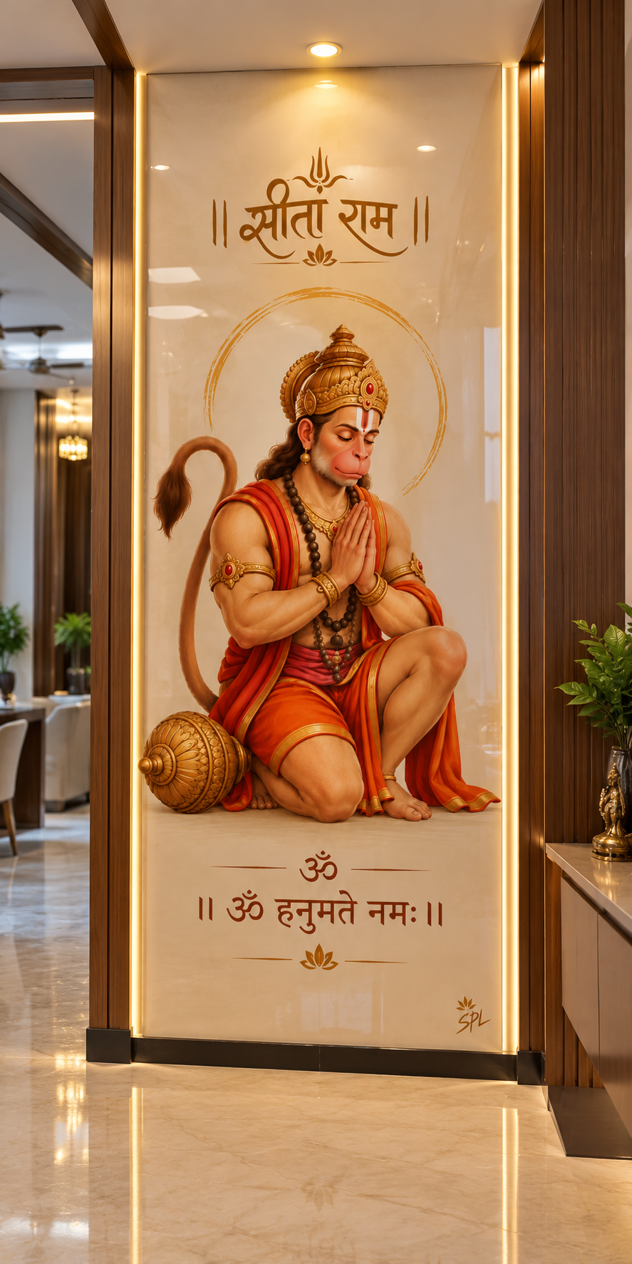 SPL Hanuman Bhakti Pranam 3D Rollable Wallpaper