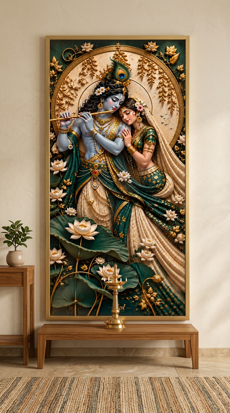 SPL 3D Radha Krishna Madhur Milan Wall Art — SPL 3D PG Sheets