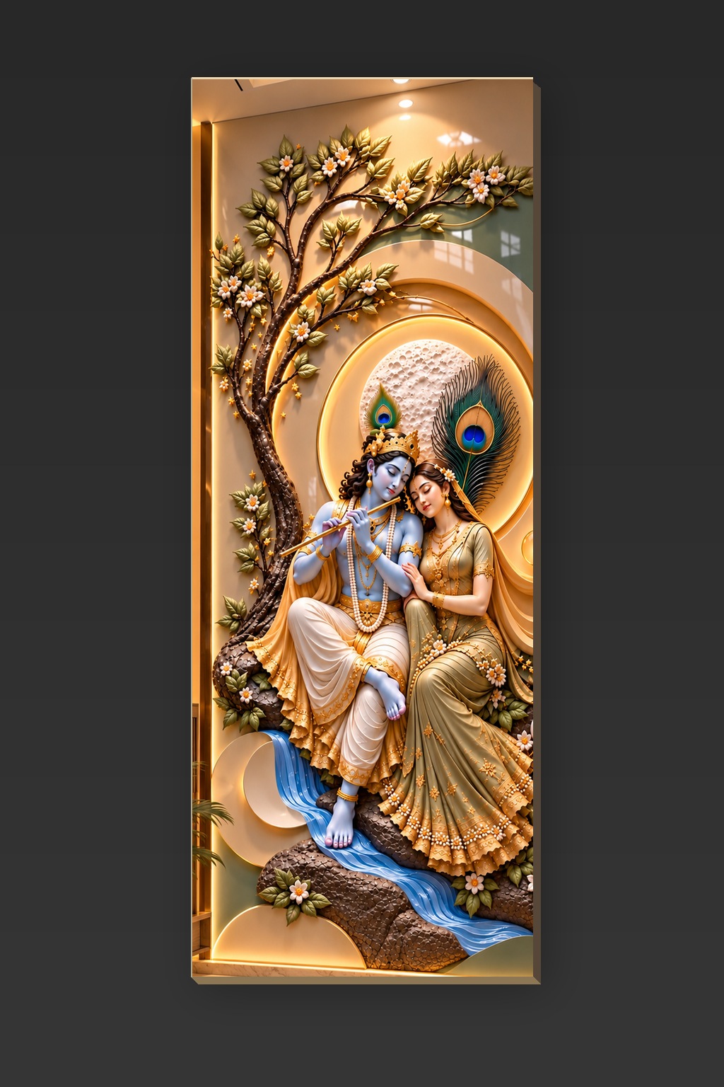 SPL Radha Krishna Floral Harmony 3D